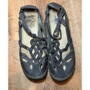 JBU by Jambu Sydney Memory Foam Grey Mary Jane Shoes Walking Sandals Womens 10m